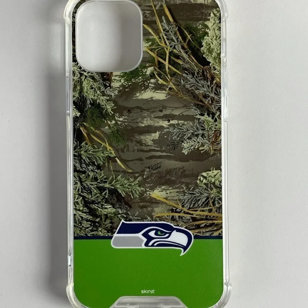 IPhone 10 Camo and Seahawks Phone Case